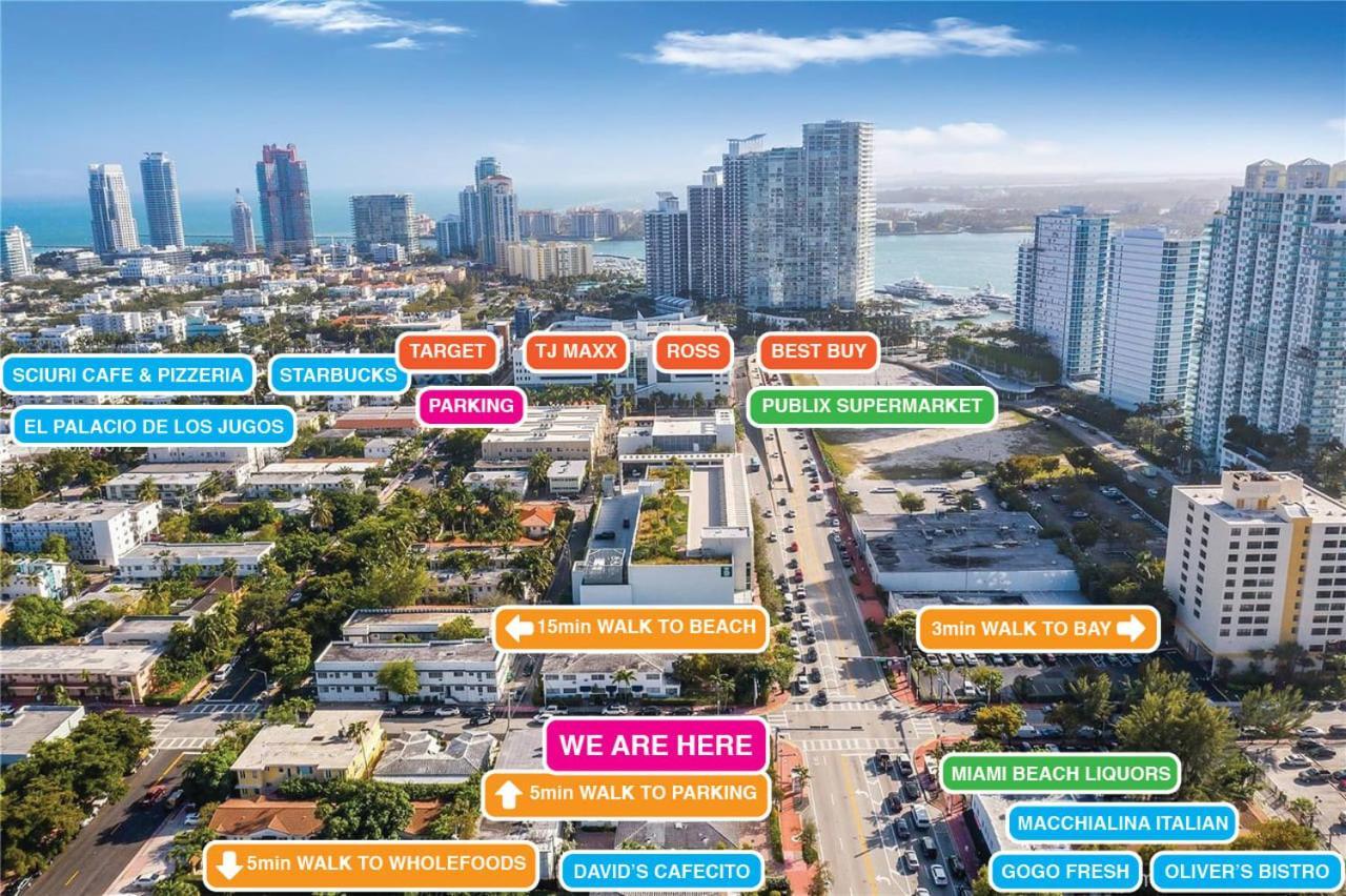 South Beach Free Parking Family & Pet Friendly Walk To Beach & Bay Miami Beach Exterior foto